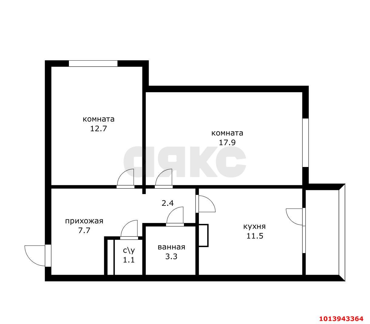 Фото №4: 2-комнатная квартира 60 м² - Краснодар, Московский, ул. имени Николая Семеновича Котлярова, 10