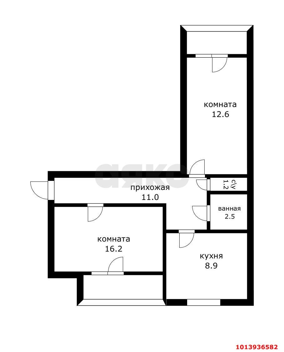 Фото №13: 2-комнатная квартира 56 м² - Краснодар, Центральный, ул. Красноармейская, 140