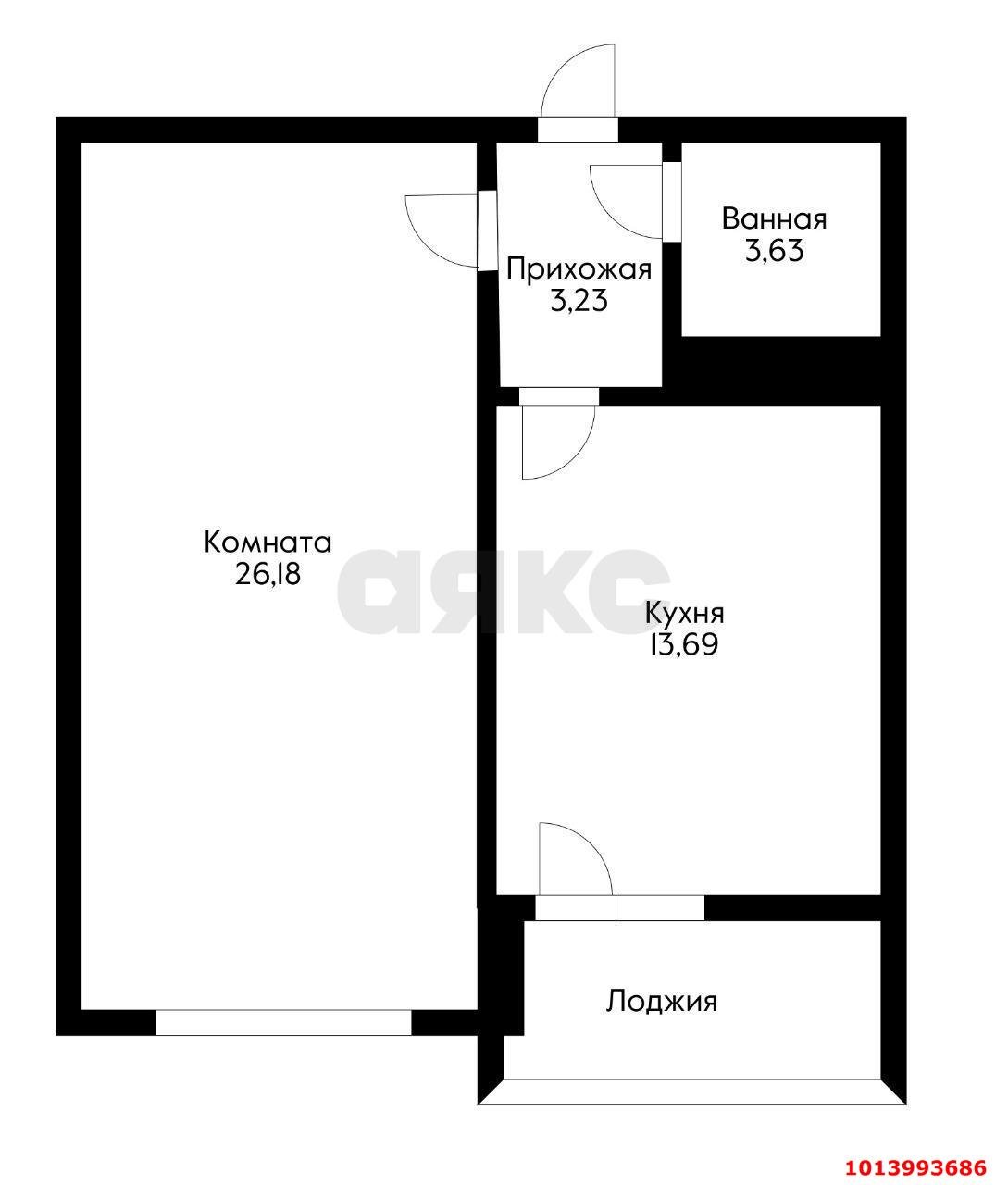 Фото №12: 1-комнатная квартира 50 м² - Краснодар, Центральный, ул. Промышленная, 33