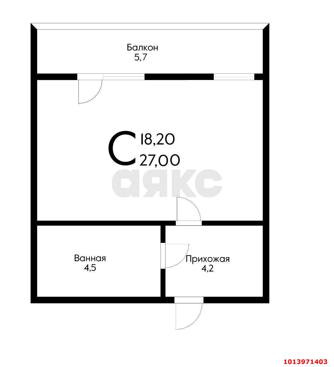 Фото №8: Студия 30 м² - Новая Адыгея, жилой комплекс Мега, ул. Бжегокайская, 90/3к2