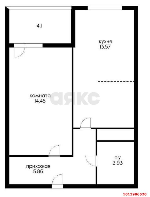 Фото №4: 1-комнатная квартира 40 м² - Краснодар, жилой комплекс Оникс, ул. Российская, 267к2