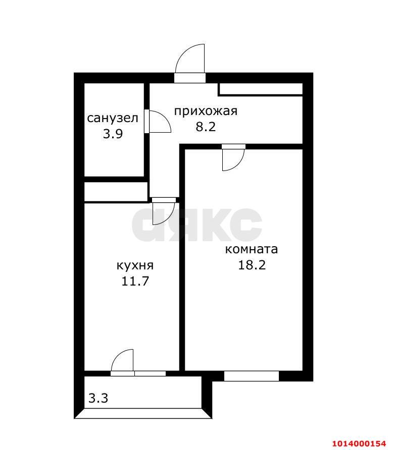 Фото №9: 1-комнатная квартира 45 м² - Краснодар, жилой комплекс Времена года, ул. Евгении Жигуленко, 4