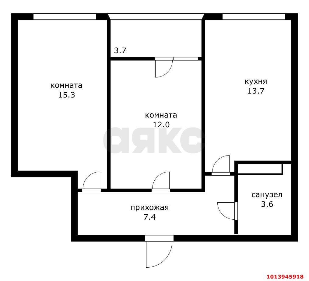 Фото №4: 2-комнатная квартира 55 м² - Краснодар, жилой комплекс Самолёт, ул. Западный Обход, 39/2