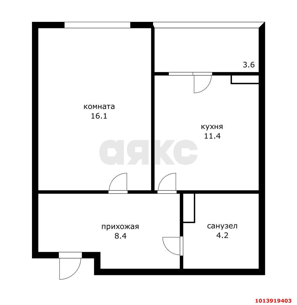 Фото №11: 1-комнатная квартира 44 м² - Краснодар, жилой комплекс Парк У Дома, ул. Героя Владислава Посадского, 17