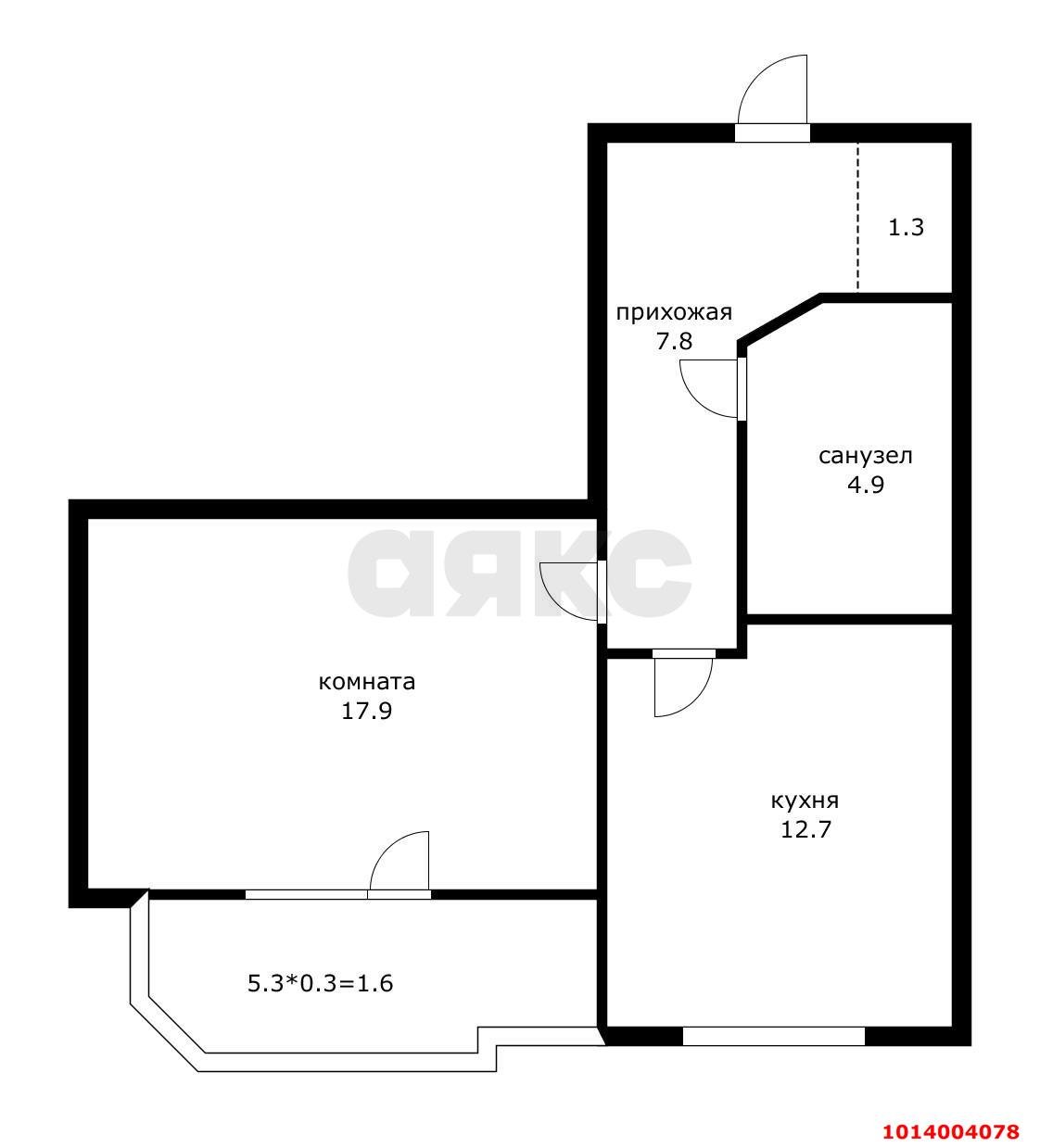 Фото №14: 1-комнатная квартира 50 м² - Краснодар, Солнечный, ул. имени Симиренко, 71к2