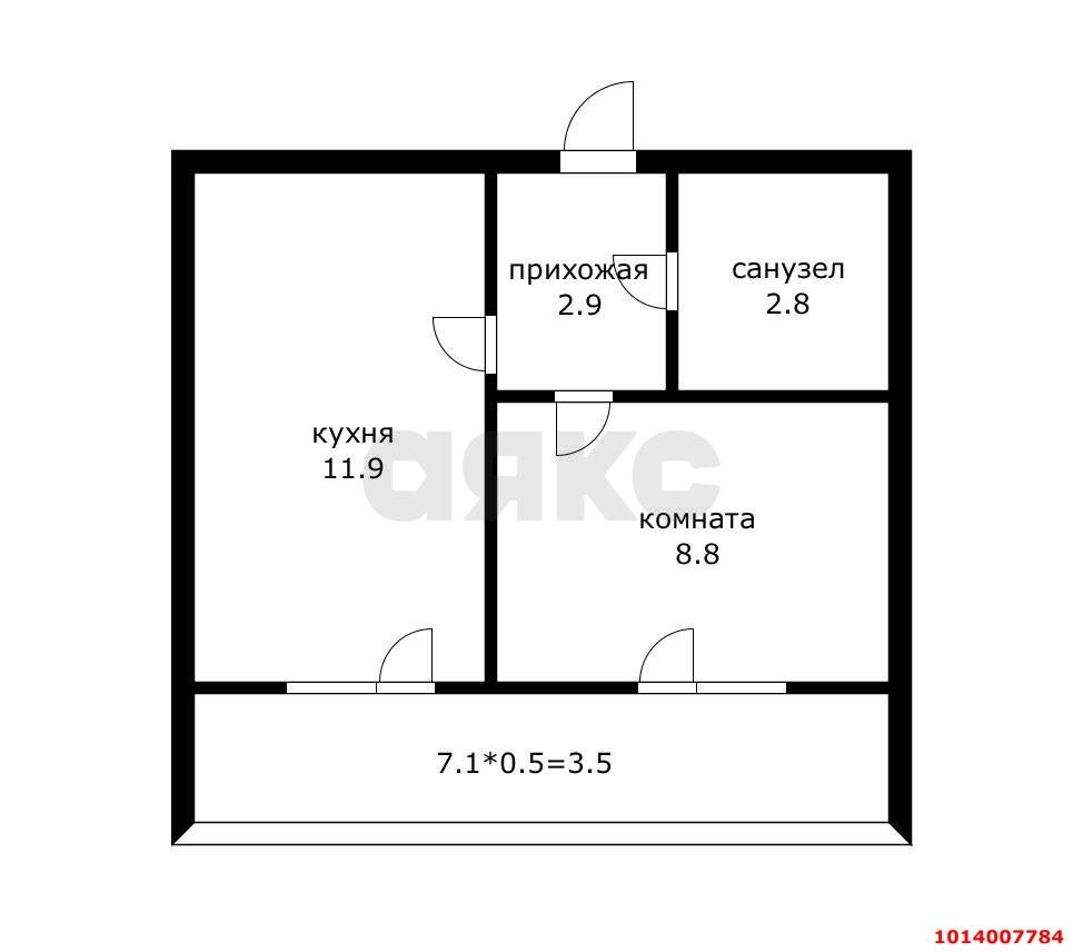 Фото №7: 1-комнатная квартира 29 м² - Краснодар, жилой комплекс Грани, ул. Западный Обход, 45к5