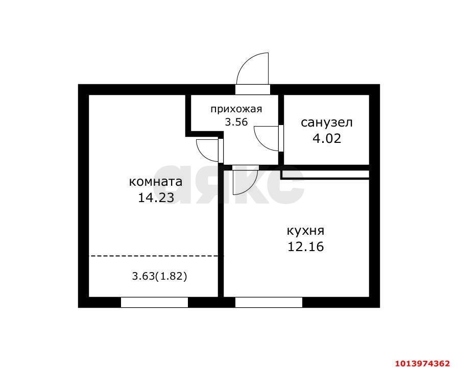 Фото №12: 1-комнатная квартира 37 м² - Краснодар, Черёмушки, ул. Обрывная, 22/1