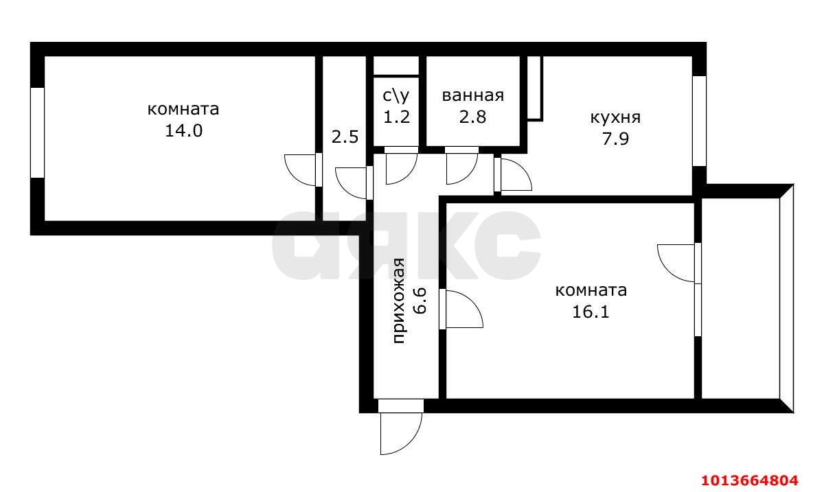 Фото №15: 2-комнатная квартира 51 м² - Ленина, Карасунский внутригородской округ, пер. Буковый, 16