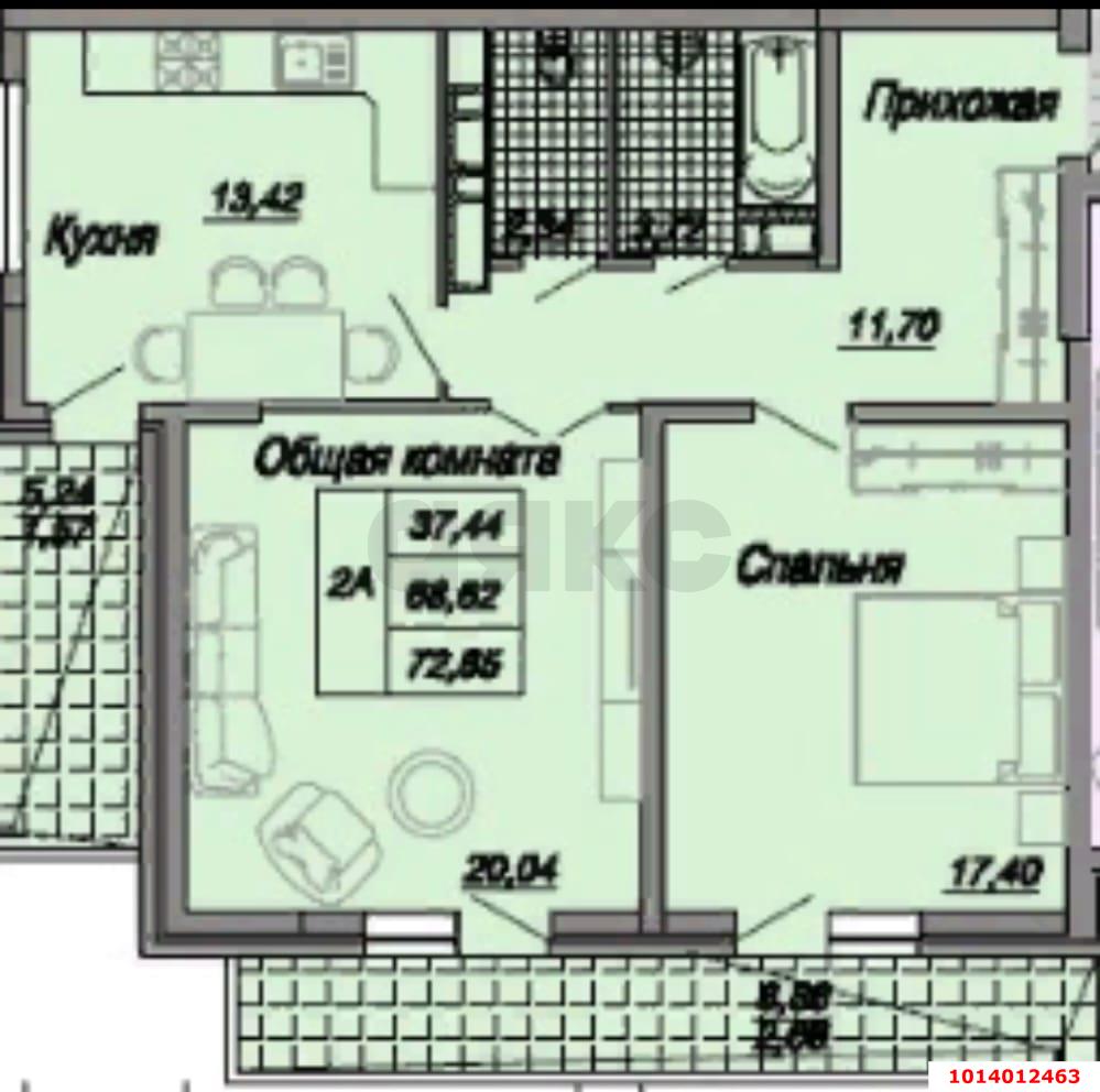 Фото №15: 2-комнатная квартира 74 м² - Краснодар, Центральный, ул. Октябрьская, 181/2