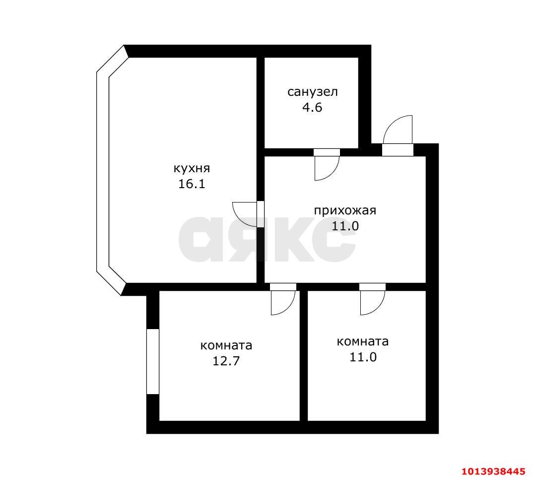 Фото №17: 2-комнатная квартира 55 м² - Яблоновский, ул. Космическая, 88/2к13