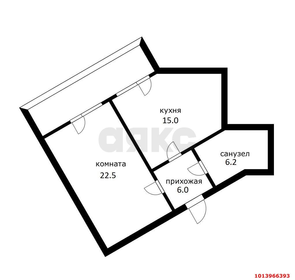 Фото №14: 1-комнатная квартира 55 м² - Краснодар, Западный внутригородской округ, ул. Кожевенная, 26