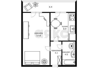 Фото №3: 1-комнатная квартира 40 м² - Краснодар, мкр. Музыкальный, ул. Ангарская, 2/6