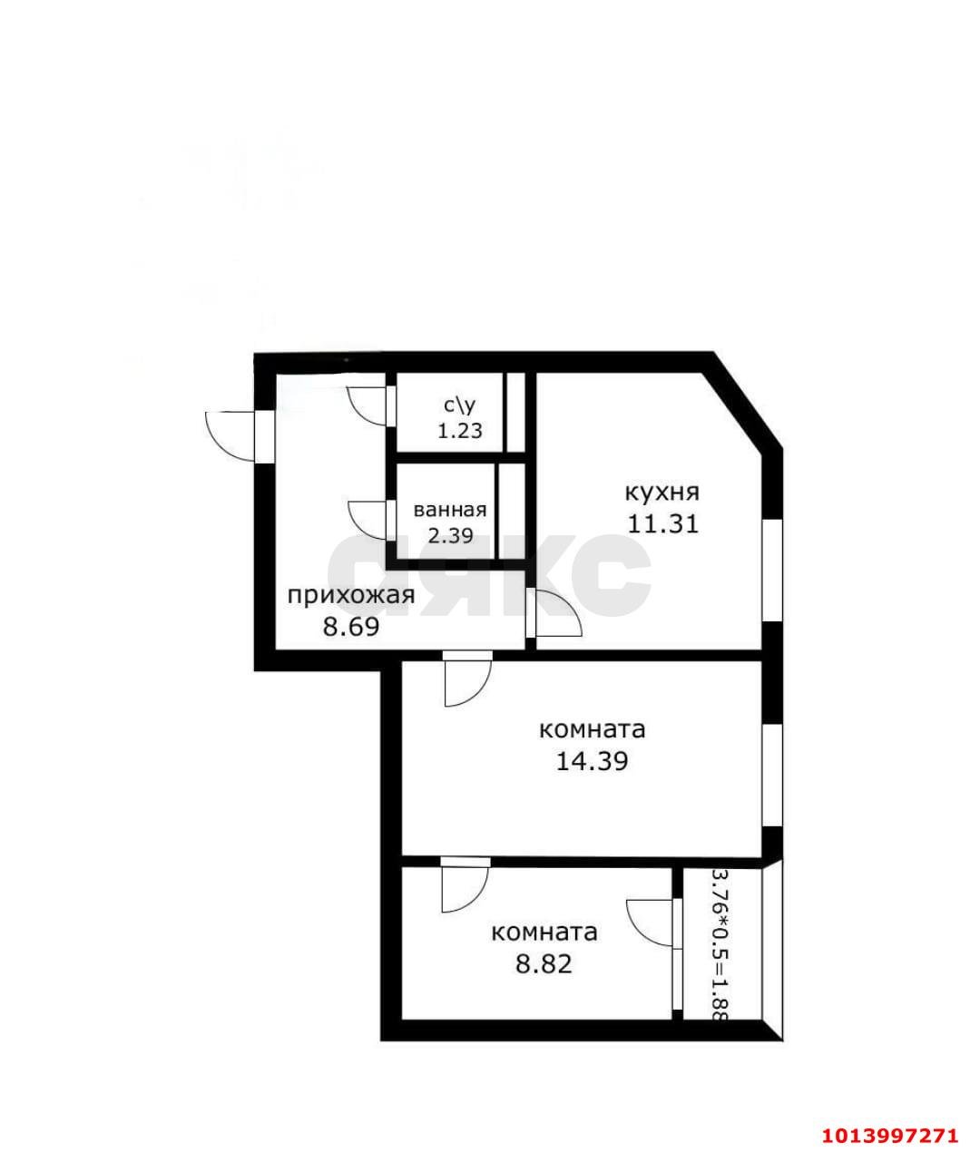 Фото №20: 2-комнатная квартира 50 м² - Краснодар, жилой комплекс Олимп, ул. Домбайская, 10/2