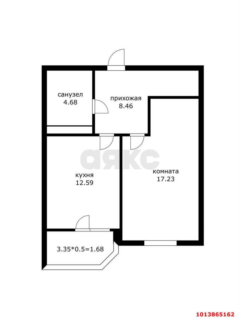 Фото №5: 1-комнатная квартира 44 м² - Краснодар, жилой комплекс Лучший, ул. Ростовское шоссе, 30/7