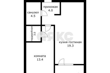 Фото №1: 1-комнатная квартира 43 м² - Краснодар, мкр. жилой комплекс Эрмитаж, 