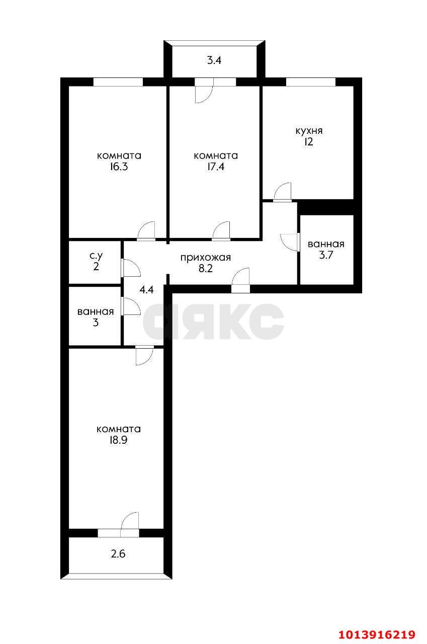 Фото №1: 3-комнатная квартира 94 м² - Краснодар, жилой комплекс Маршал, ул. Гаражная, 87