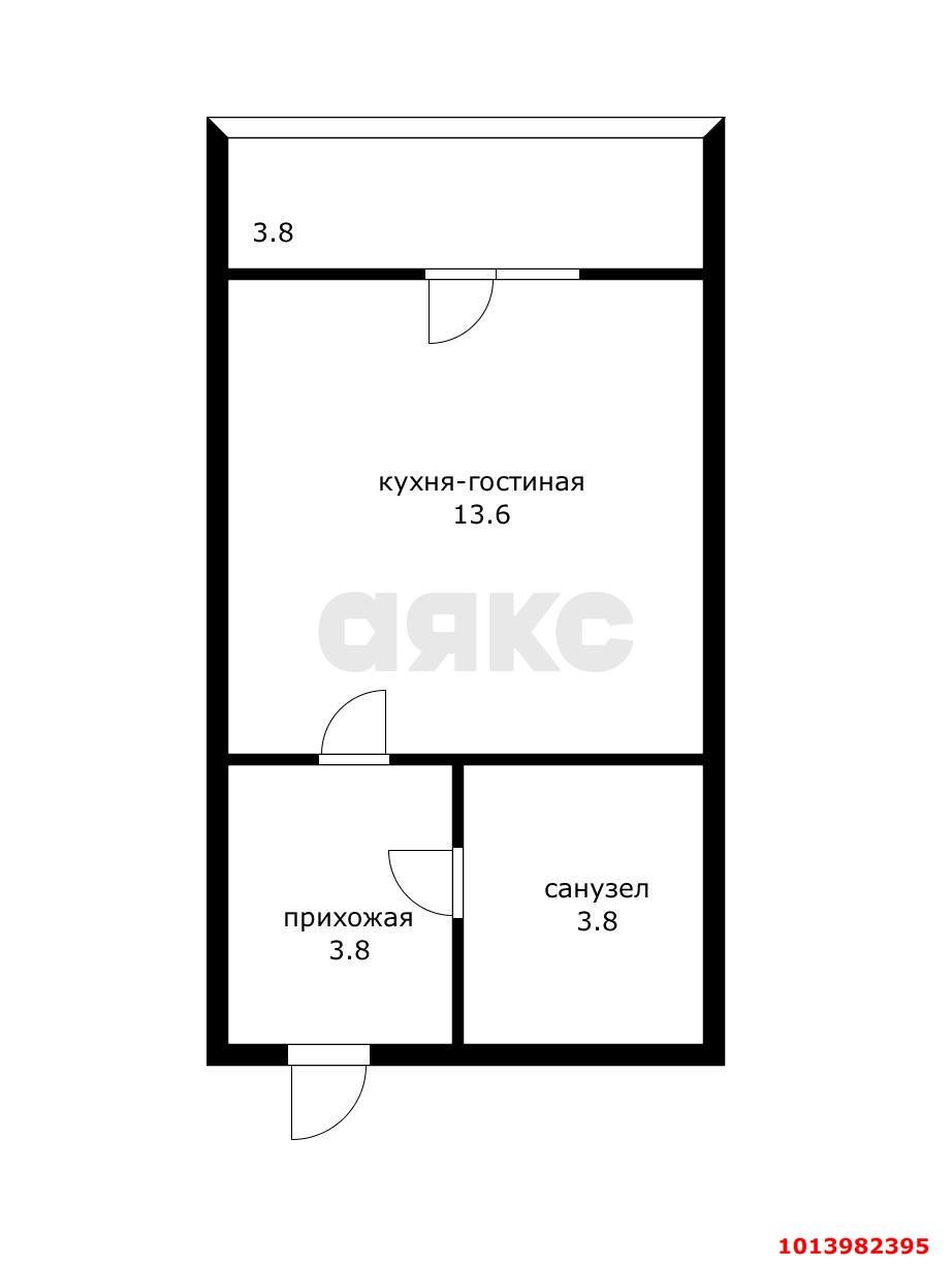 Фото №7: Студия 25 м² - Краснодар, 1-й квартал, ул. Домбайская, 57