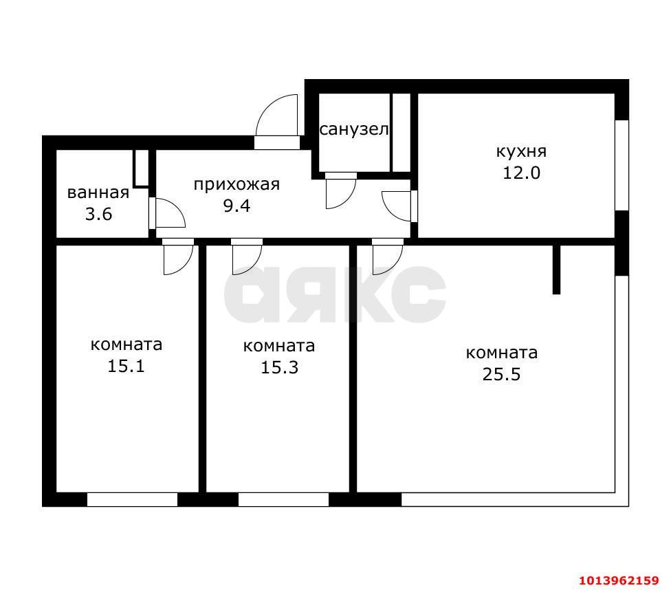 Фото №10: 3-комнатная квартира 83 м² - Новая Адыгея, жилой комплекс Мега-Победа 2, ул. Песочная, 1к1