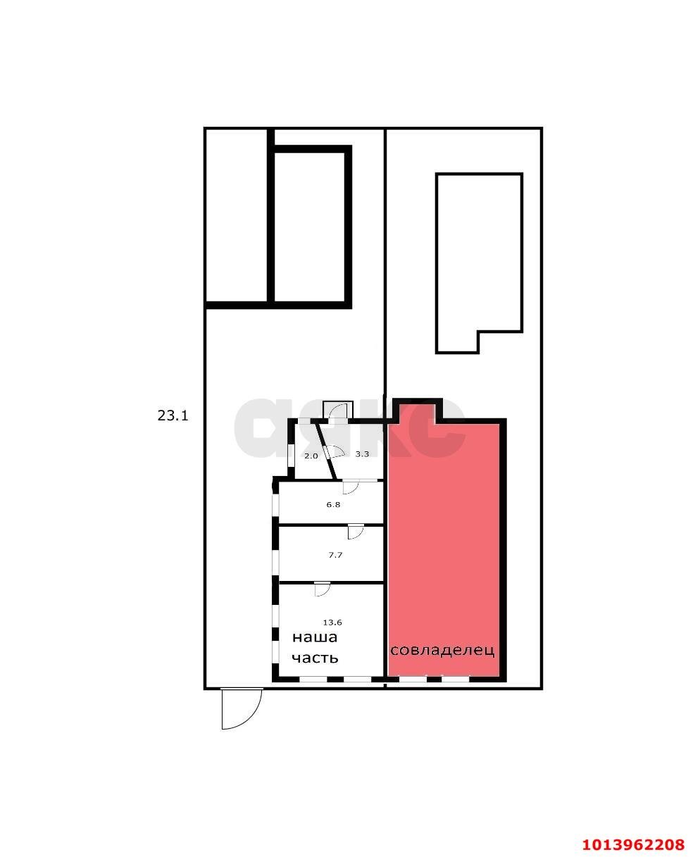 Фото №8: Часть дома 31 м² + 1.5 сот. - Краснодар, Западный внутригородской округ, ул. Урицкого, 92