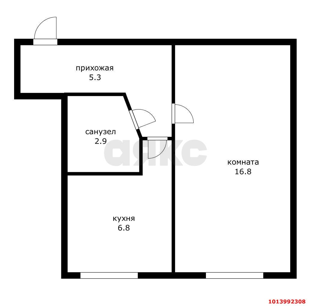 Фото №5: 1-комнатная квартира 34 м² - Краснодар, Табачная Фабрика, ул. Колхозная, 18