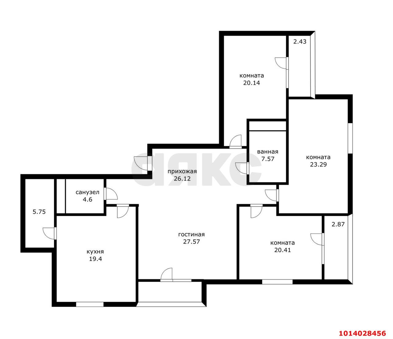 Фото №7: 4-комнатная квартира 180 м² - Краснодар, жилой комплекс Тургенев, ул. Дальняя, 8к2