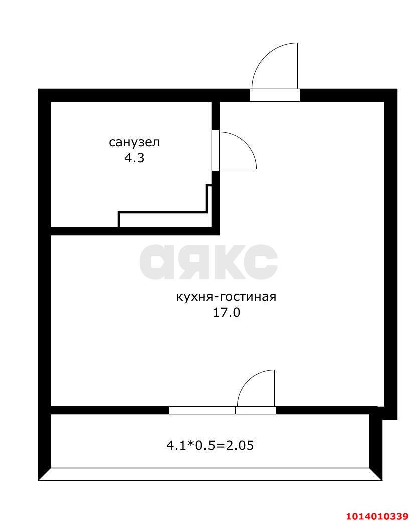 Фото №12: Студия 19 м² - Краснодар, Светлоград, ул. Красных Партизан, 1/4к3