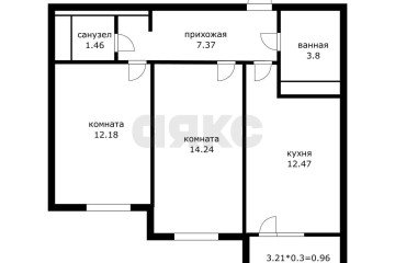 Фото №1: 2-комнатная квартира 54 м² - Краснодар, мкр. Гидростроителей, ул. Снесарева, 17/1к1