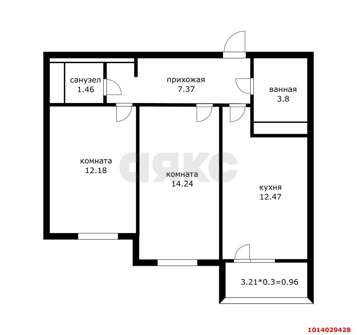 Фото №1: 2-комнатная квартира 54 м² - Краснодар, Гидростроителей, ул. Снесарева, 17/1к1