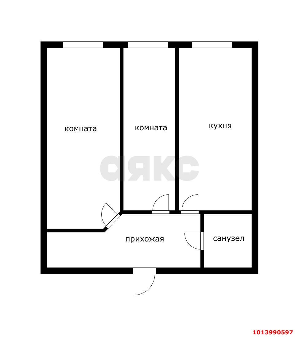 Фото №14: 2-комнатная квартира 48 м² - Краснодар, имени Петра Метальникова, ул. Петра Метальникова, 40