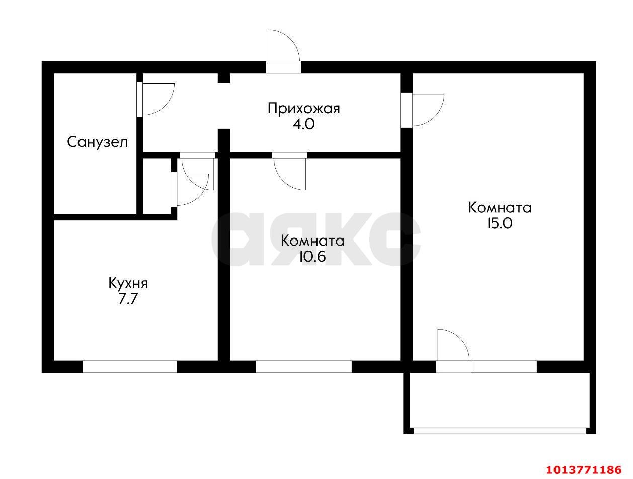 Фото №11: 2-комнатная квартира 44 м² - Краснодар, Комсомольский, ул. Тюляева, 13