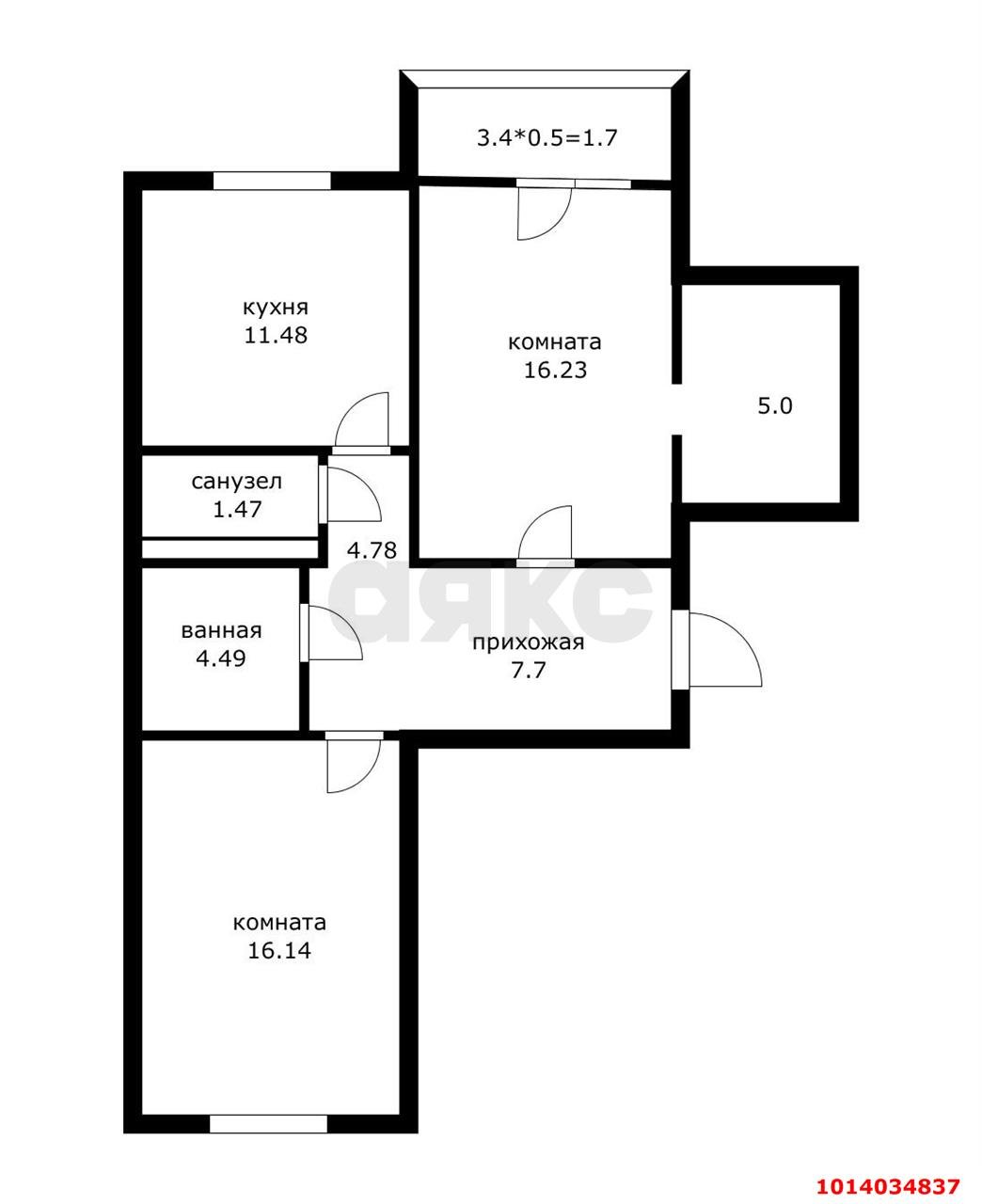 Фото №12: 2-комнатная квартира 69 м² - Краснодар, Центральный, ул. Севастопольская, 2/2