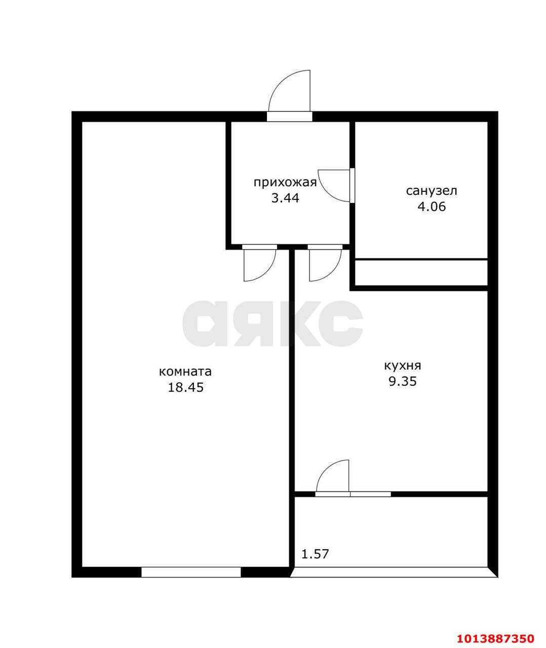 Фото №6: 1-комнатная квартира 34 м² - Краснодар, Славянский, ул. Заполярная, 39лит10