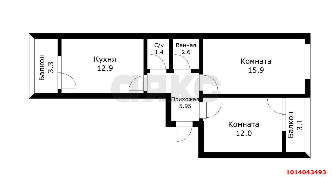 Фото №8: 2-комнатная квартира 65 м² - Краснодар, Славянский, ул. Заполярная, 39к6