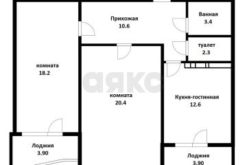 Фото №5: 2-комнатная квартира 67 м² - Краснодар, мкр. жилой комплекс Достоевский, ул. Достоевского, 84/1