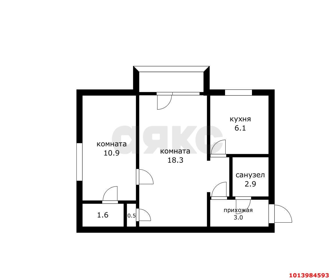 Фото №6: 2-комнатная квартира 45 м² - Краснодар, Центральный, ул. Северная, 305