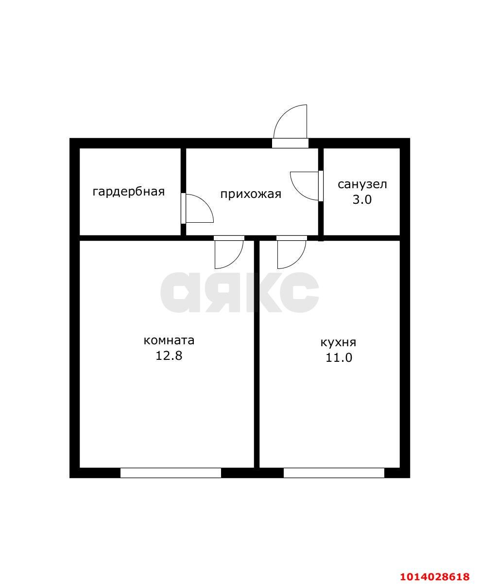 Фото №8: 1-комнатная квартира 35 м² - Краснодар, Фестивальный, ул. Сергея Михалёва, 2Б