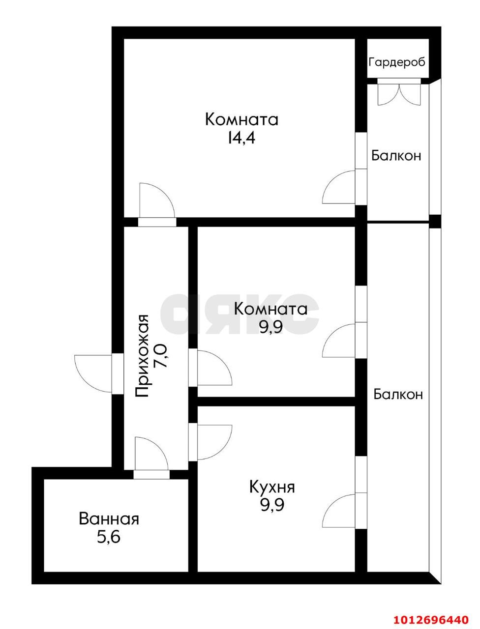 Фото №1: 2-комнатная квартира 58 м² - Новая Адыгея, жилой комплекс Виноград 2, ул. Бжегокайская, 25/1к16