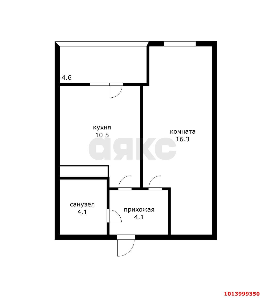 Фото №10: 1-комнатная квартира 38 м² - Краснодар, имени Петра Метальникова, ул. Цезаря Куникова, 24к1