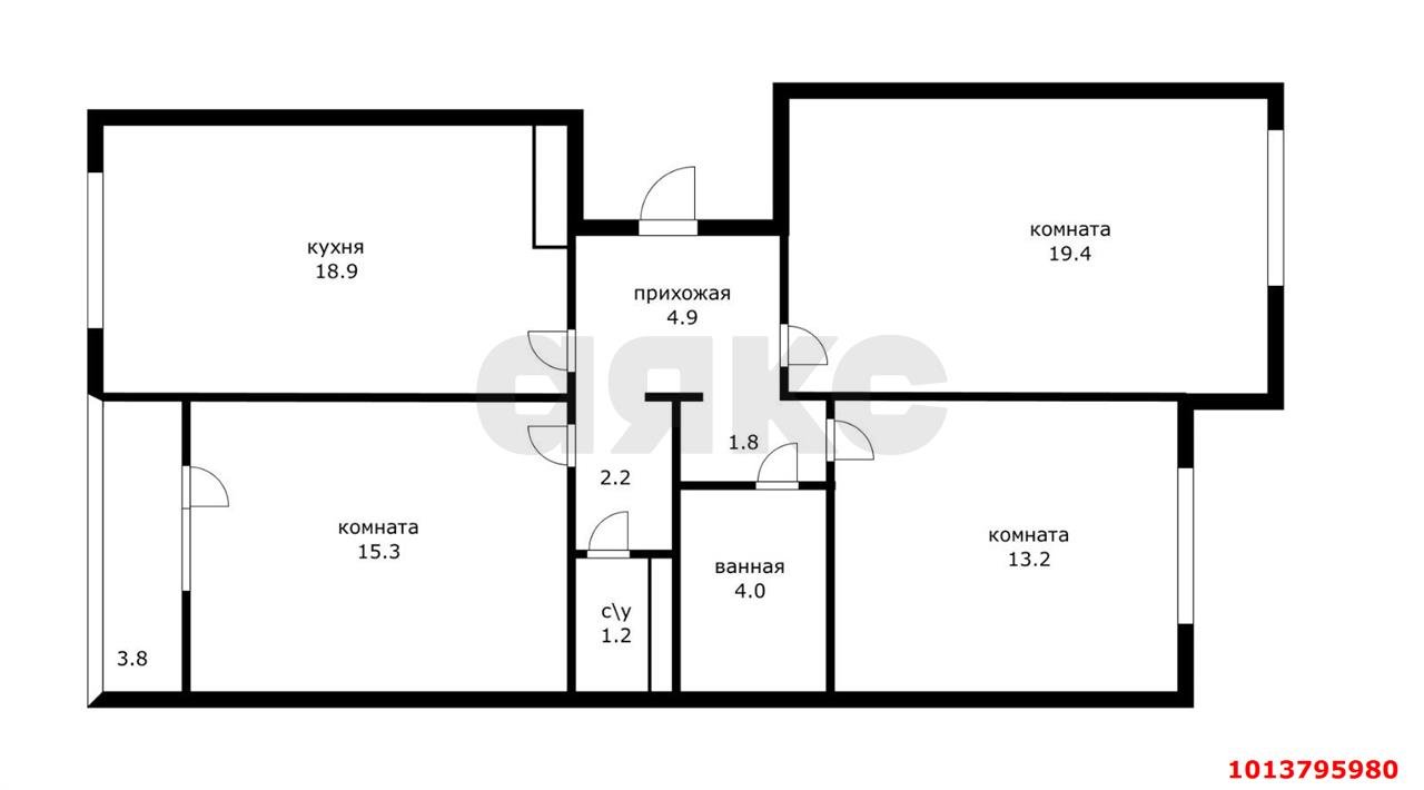 Фото №18: 3-комнатная квартира 80 м² - Краснодар, Восточно-Кругликовский, ул. Героя А.А. Аверкиева, 10