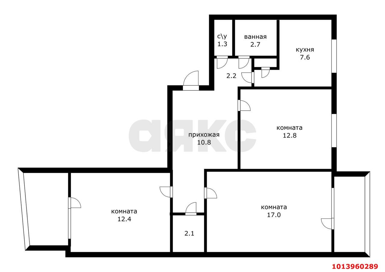 Фото №8: 3-комнатная квартира 69 м² - Краснодар, Комсомольский, ул. Уральская, 182