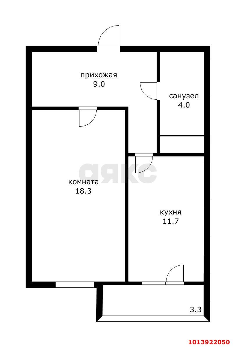 Фото №12: 1-комнатная квартира 43 м² - Краснодар, жилой комплекс Времена года, ул. Евгении Жигуленко, 4