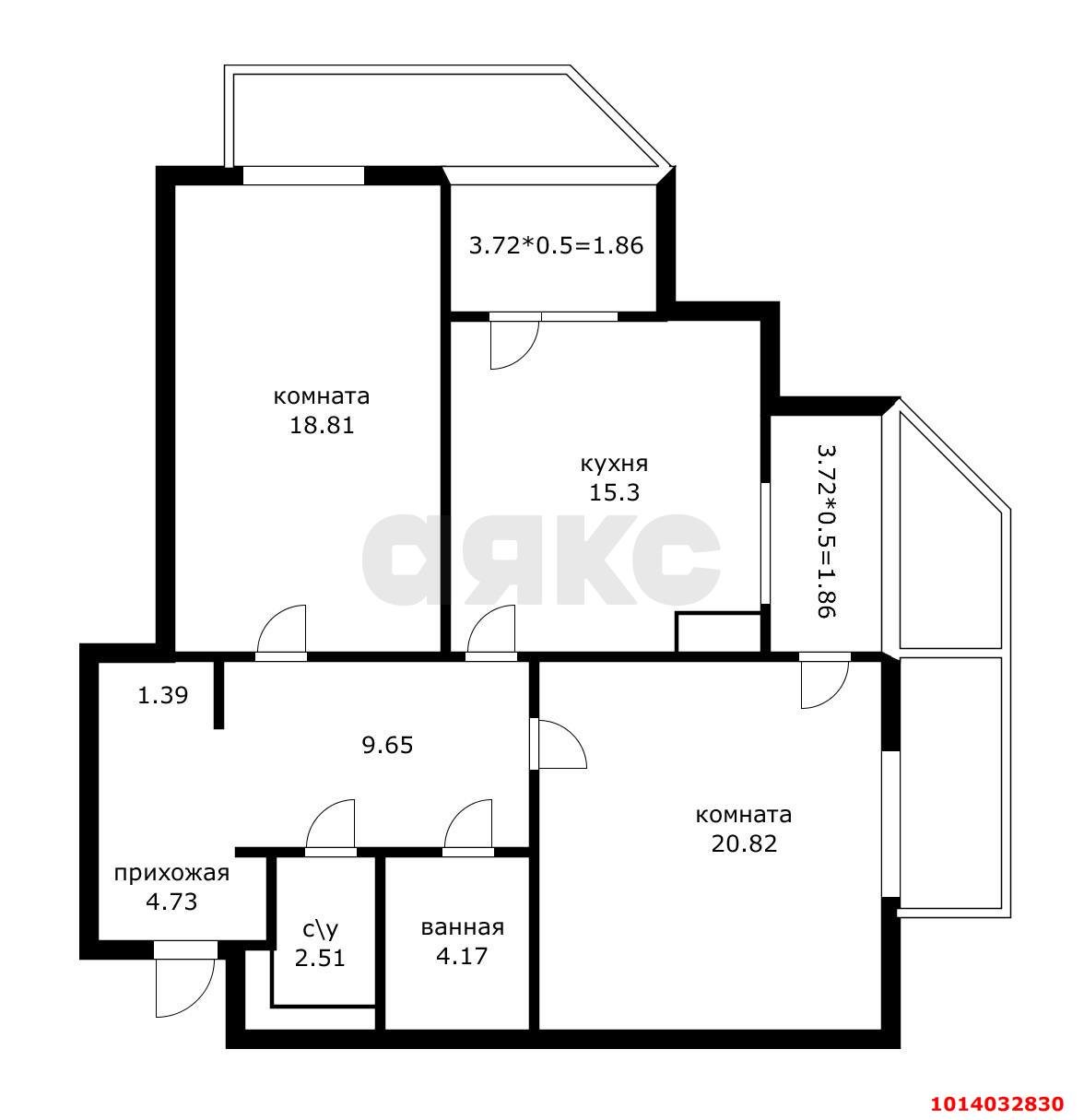 Фото №16: 2-комнатная квартира 90 м² - Краснодар, жилой комплекс Симфония, ул. Российская, 72/1к2