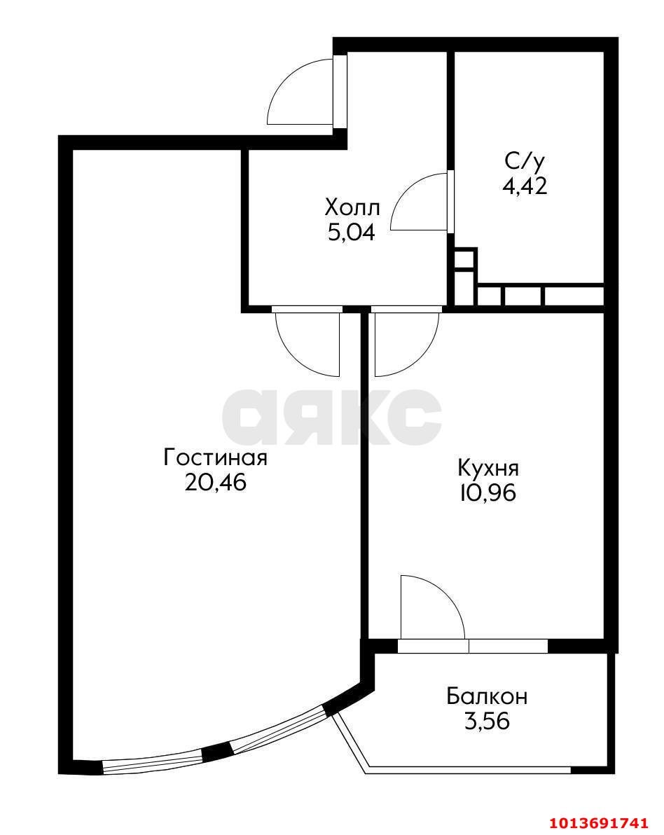 Фото №4: 1-комнатная квартира 39 м² - Краснодар, жилой комплекс Кино, ул. Уральская, 100/5