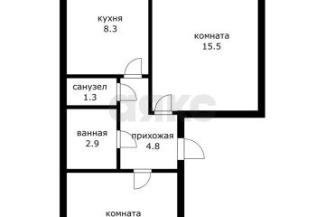 Фото №1: 2-комнатная квартира 46 м² - Краснодар, мкр. отделение № 2 Агрофирмы Солнечная, 2