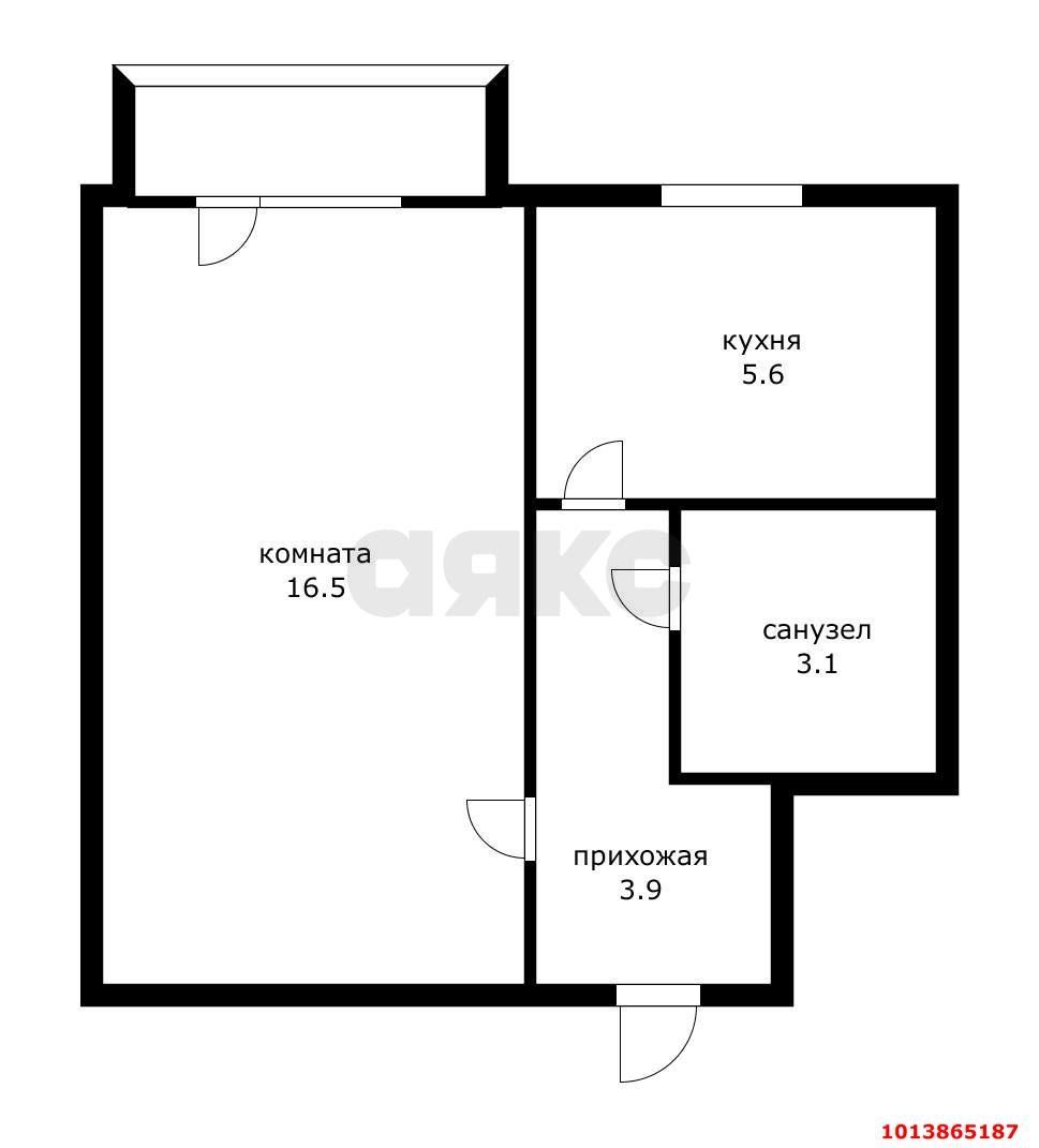 Фото №3: 1-комнатная квартира 33 м² - Краснодар, Центральный, ул. Гудимы, 33