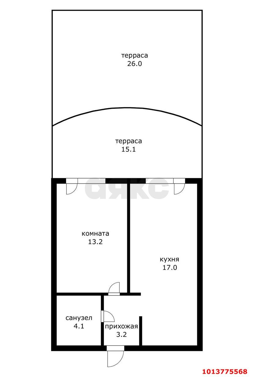 Фото №2: 1-комнатная квартира 70 м² - Краснодар, жилой комплекс Самолёт-4, ул. Константина Гондаря, 103к1