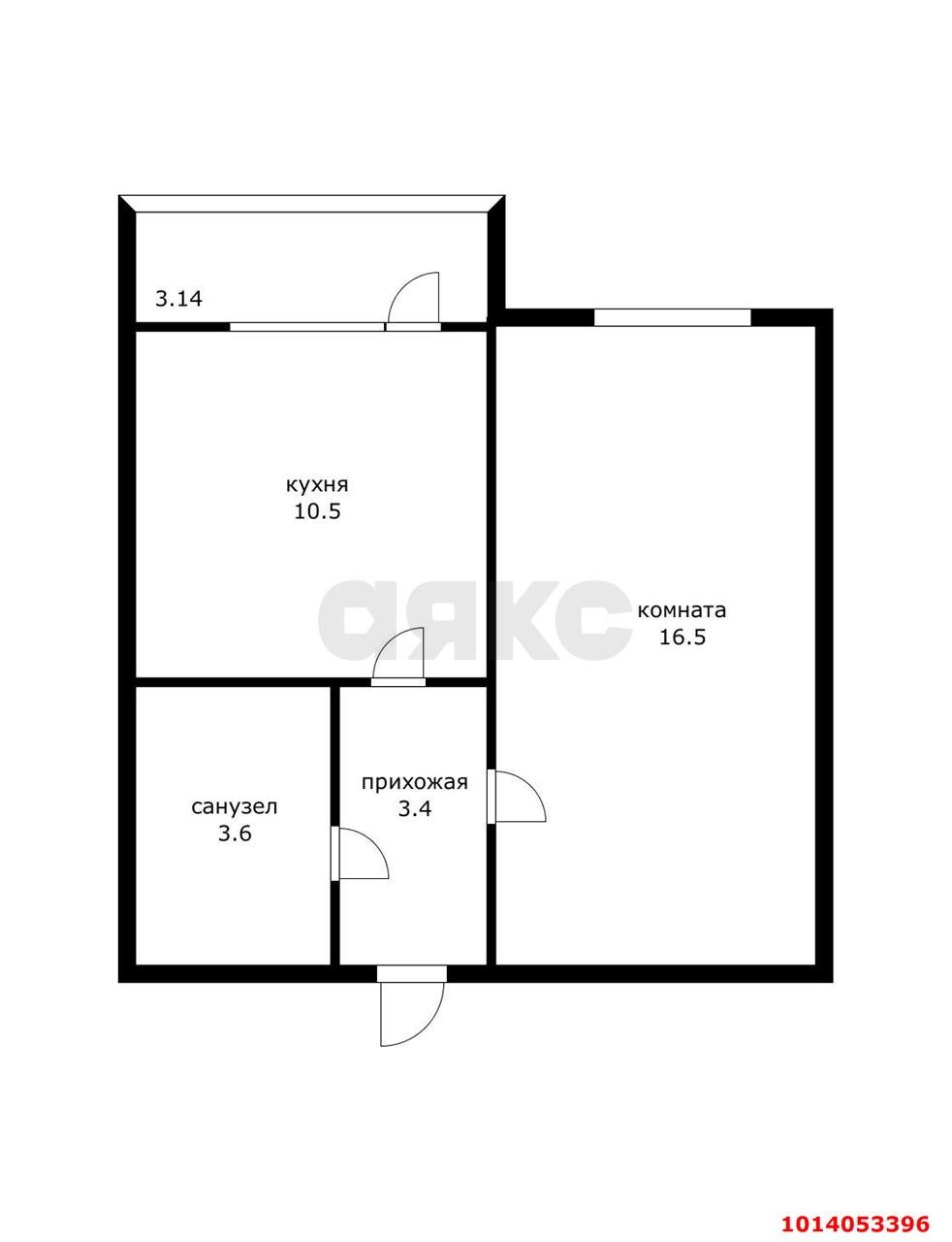 Фото №6: 1-комнатная квартира 37 м² - Краснодар, Славянский, ул. Заполярная, 35к5