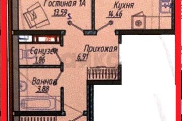 Фото №2: 2-комнатная квартира 54 м² - Краснодар, мкр. жилой комплекс Облака, ул. имени Генерала Корнилова, 9к2