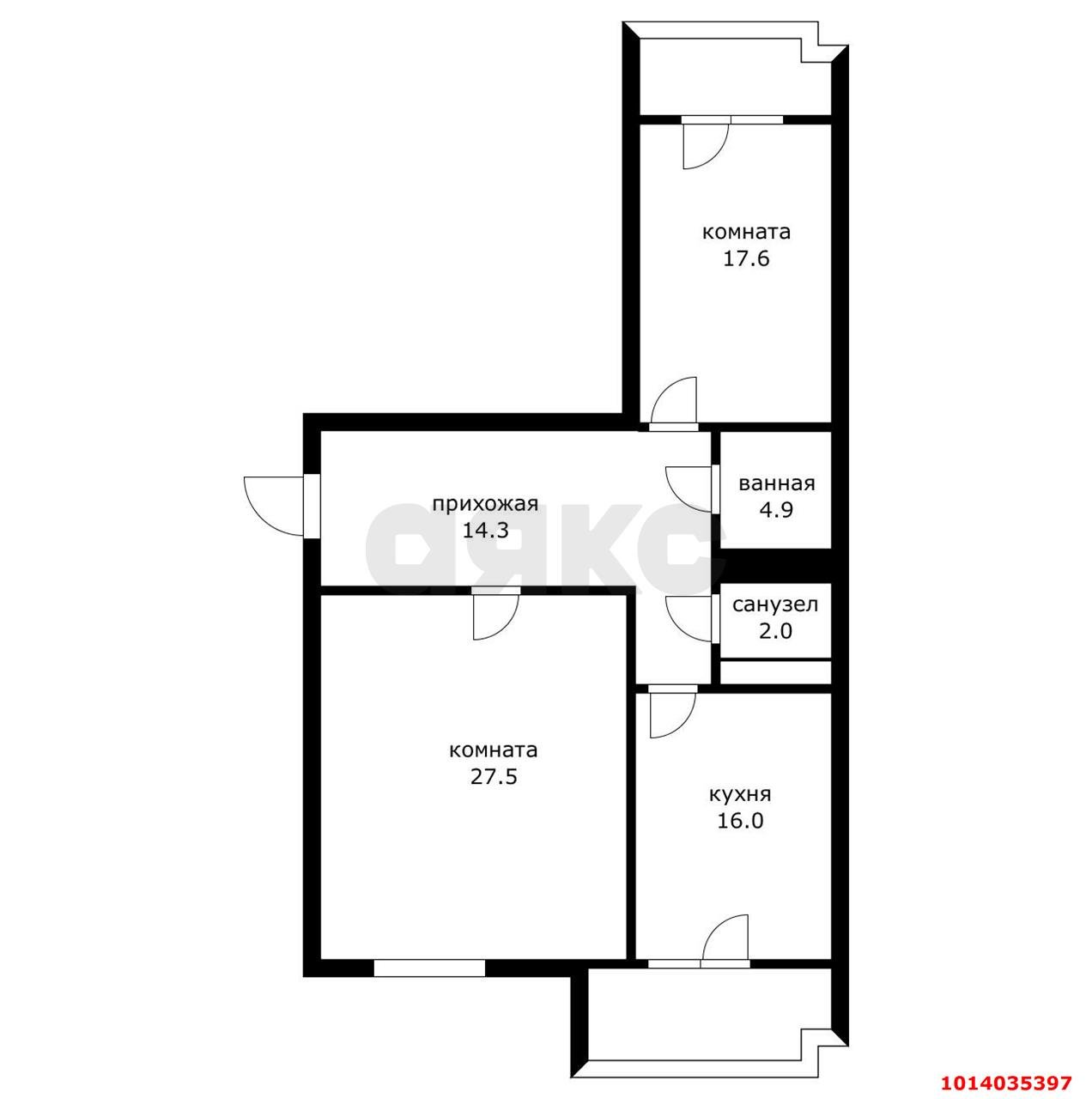 Фото №14: 2-комнатная квартира 90 м² - Краснодар, Черёмушки, ул. Селезнёва, 88/1