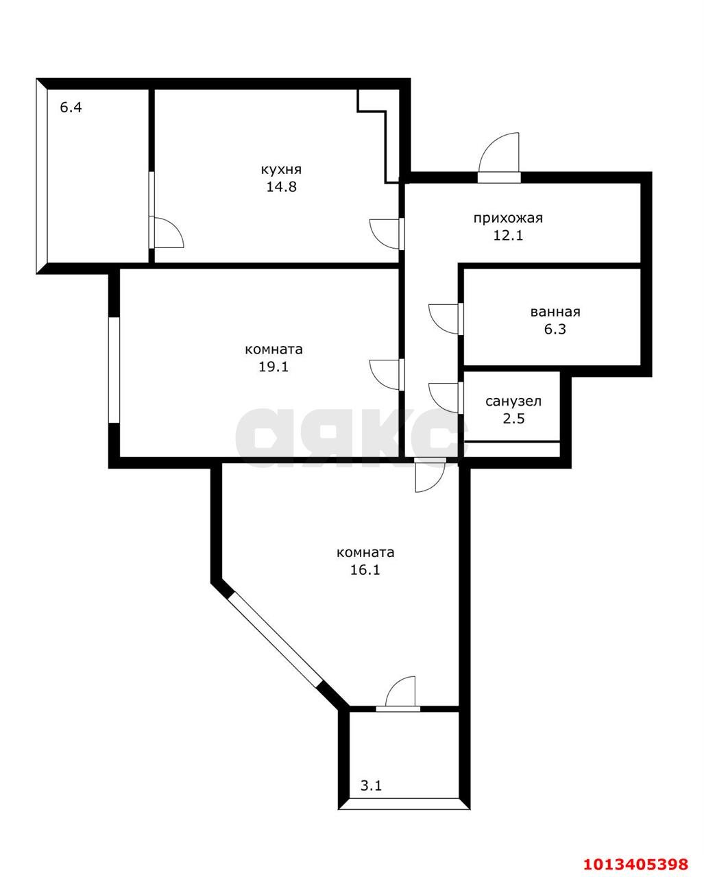 Фото №17: 2-комнатная квартира 75 м² - Краснодар, Центральный, ул. Береговая, 2к2